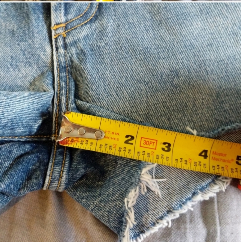 Agolde Parker Denim Jeans Shorts Swapmeet Dark - Picture 6 of 11